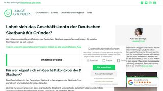 
                            13. Lohnt sich das Geschäftskonto der Deutschen Skatbank für Gründer?