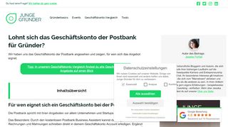 
                            8. Lohnt sich das Geschäftskonto der Postbank für Gründer?
