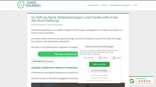 
                            5. Lohnt sich die Anschaffung von SevDesk? | Junge Gründer