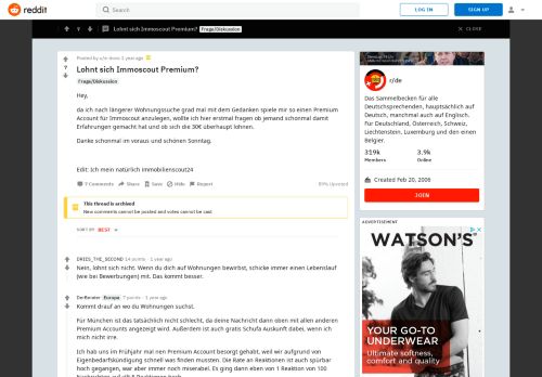 
                            5. Lohnt sich Immoscout Premium? : de - Reddit