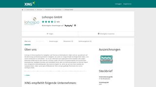 
                            8. Lohospo GmbH als Arbeitgeber | XING Unternehmen