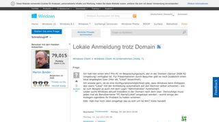 
                            6. Lokale Anmeldung trotz Domain - Microsoft