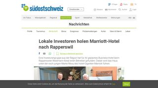
                            11. Lokale Investoren holen Marriott-Hotel nach Rapperswil ...