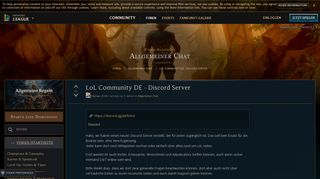 
                            12. LoL Community DE - Discord Server - EUW boards - League of Legends