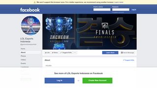 
                            6. LOL Esports Indonesia - E-sports league | Facebook - 2,722 photos