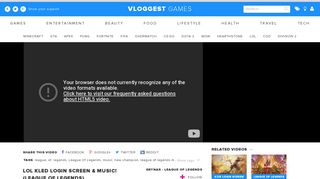 
                            9. LoL Kled Login Screen & Music! (League of Legends) - Vloggest
