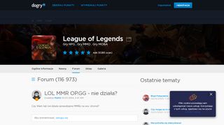 
                            11. LOL MMR OP.GG - nie działa? - League of Legends - Dogry