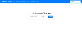 
                            7. LoL Names - Checker