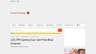 
                            11. LOL PH: How To Get Free Blue Essence Fast via Garena Gas, XP ...