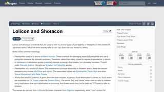 
                            7. Lolicon and Shotacon - TV Tropes