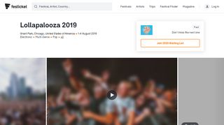 
                            8. Lollapalooza 2019 - Festicket