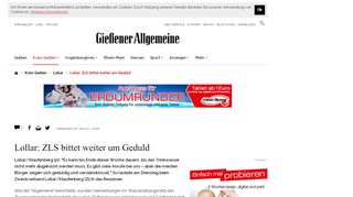 
                            8. Lollar: ZLS bittet weiter um Geduld | Gießener Allgemeine Zeitung