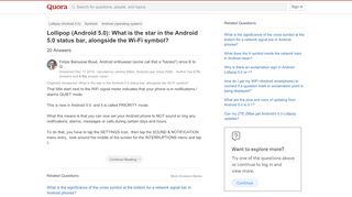 
                            1. Lollipop (Android 5.0): What is the star in the Android 5.0 status ...