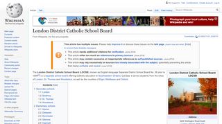 
                            11. London District Catholic School Board - Wikipedia