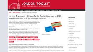 
                            10. London Travelcard or Oyster? Identify the right pass in 2019