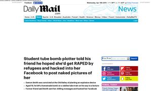 
                            9. London tube bomb plotter abused his friend on Facebook | Daily Mail ...