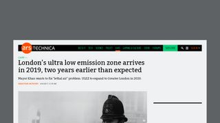 
                            13. London's ultra low emission zone arrives in 2019, two years earlier ...