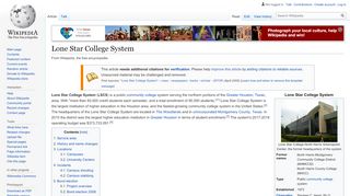 
                            4. Lone Star College System - Wikipedia