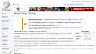 
                            8. Long Tall Sally Clothing - Wikipedia