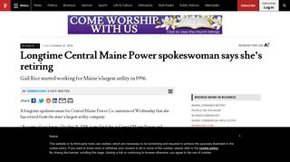 
                            11. Longtime Central Maine Power spokeswoman says she's retiring ...