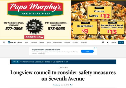 
                            5. Longview council to consider safety measures on Seventh Avenue ...