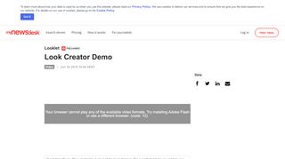 
                            12. Look Creator Demo - Looklet - Mynewsdesk