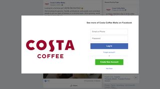 
                            9. Looking for a full-time job? WE'RE... - Costa Coffee Malta | Facebook