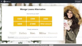
                            8. Looking for a wonga loan today? Try our new alternative - Cashfloat