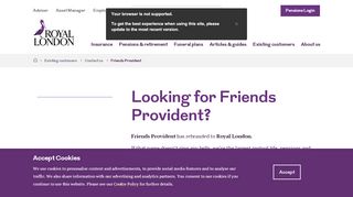 
                            8. Looking for Friends Provident? - Royal London
