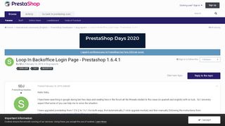 
                            1. Loop In Backoffice Login Page - Prestashop 1.6.4.1 - Bug reports ...