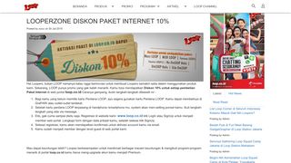 
                            9. LOOPERZONE DISKON PAKET INTERNET 10% | Loop.co.id