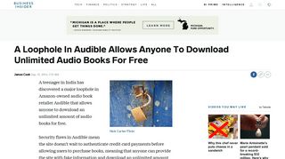 
                            12. Loophole In Audible Lets You Download Unlimited Audio Books Free ...