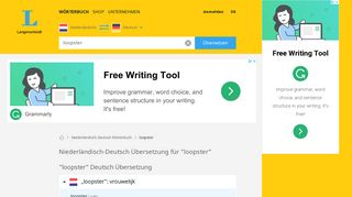
                            10. loopster - Deutsch-Übersetzung - Langenscheidt Niederländisch ...