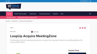 
                            11. LoopUp Acquire MeetingZone - UC Today
