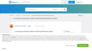 
                            1. Loosing connection when switching Windows Users - ...