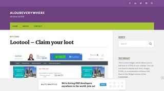 
                            11. Lootool – Claim your loot – aldubeverywhere