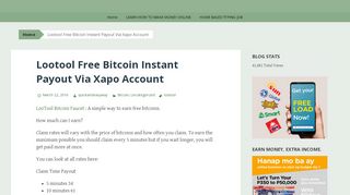 
                            8. Lootool Free Bitcoin Instant Payout Via Xapo Account | Quick And ...