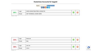 
                            2. lopgold - kostenlose Accounte, Parolen und Logine