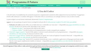 
                            3. L'Ora del Codice - Programma il Futuro