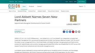 
                            12. Lord Abbett Names Seven New Partners - PR Newswire