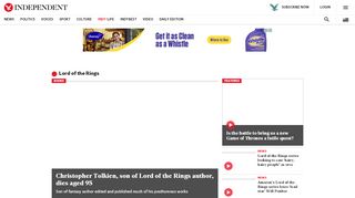 
                            4. Lord of the Rings - latest news, breaking stories and comment - The ...