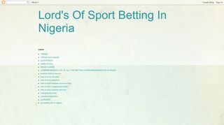 
                            8. Lord's Of Sport Betting In Nigeria: HOW TO PLAY BET9JA 49JA