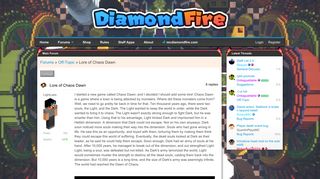 
                            8. Lore of Chaos Dawn - DiamondFire