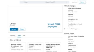 
                            6. L'Oréal: Jobs | LinkedIn