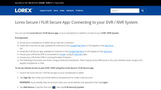 
                            2. Lorex Secure / FLIR Secure App: Connecting to your ... - Lorex Support