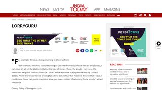 
                            8. LORRYGURU - PTI feed News - India Today