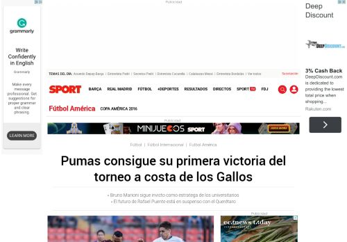 
                            10. Los Pumas de Bruno Marioni ya ganaron en el torneo de liga - Sport