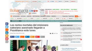 
                            10. Los restos mortales del misionero salesiano asesinado llegarán a ...