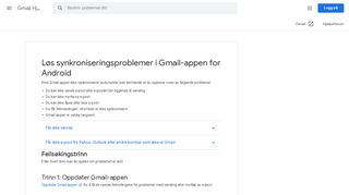 
                            3. Løs synkroniseringsproblemer i Gmail-appen for Android - Gmail Hjelp