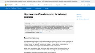 
                            3. Löschen von Cookiedateien in Internet Explorer - Microsoft Support